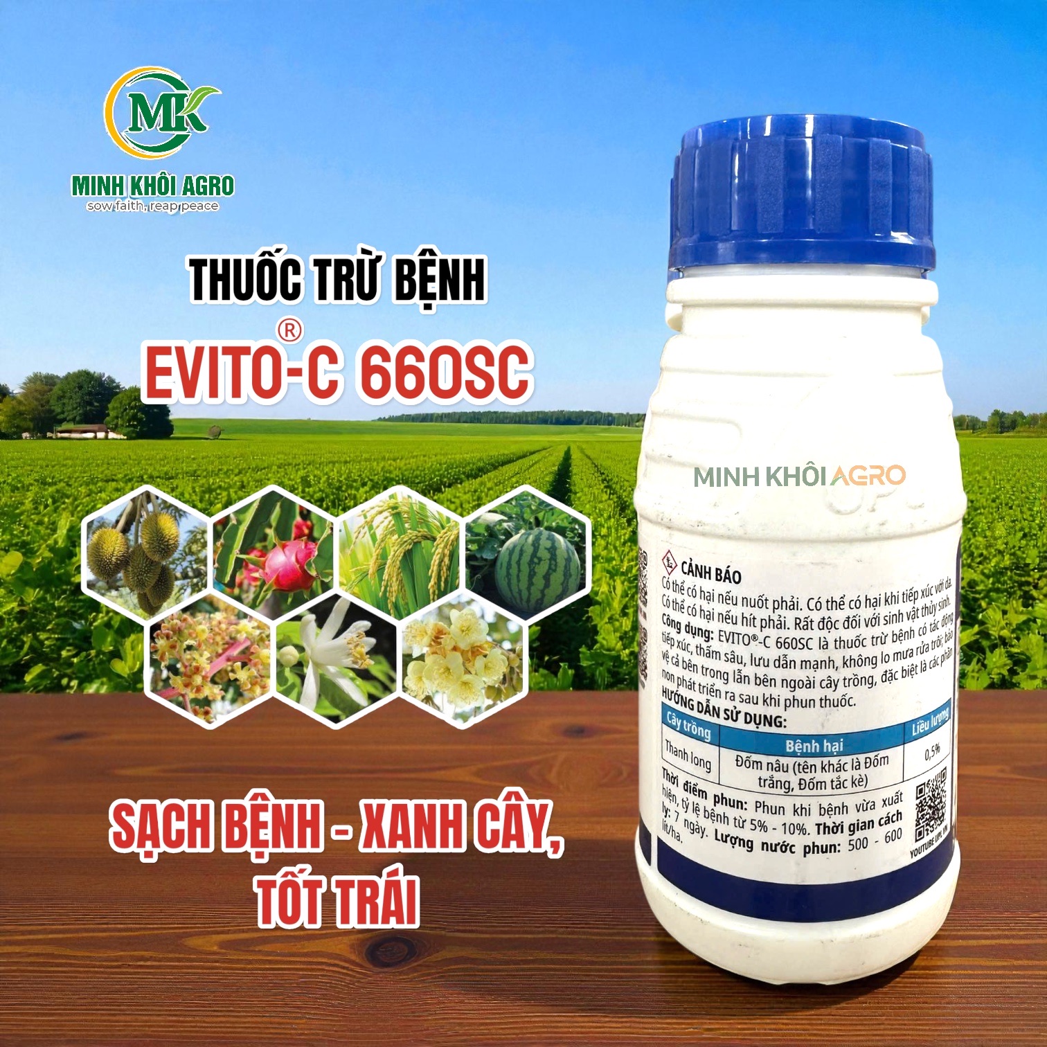 Thuốc trừ bệnh Evito-C 660SC - chai 250ml